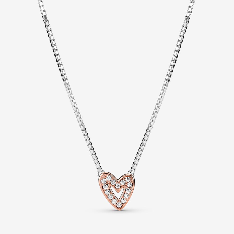 Colar Sparkling Freehand Heart