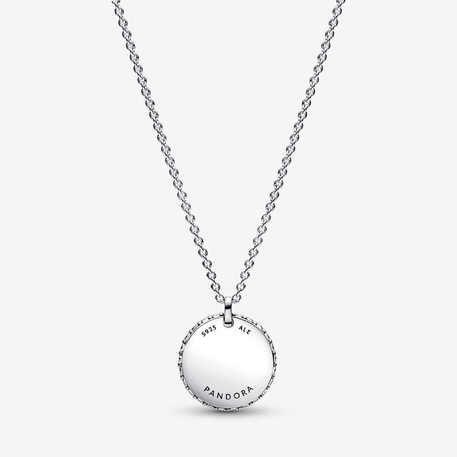 Colar Pendente Redondo Pavé Pandora Timeless