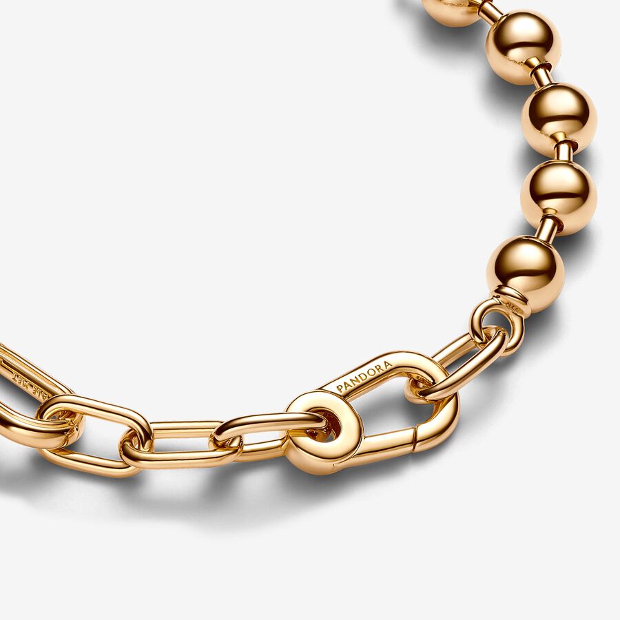 Pulseira Corrente de Elos e Esferas Metálicas Pandora ME