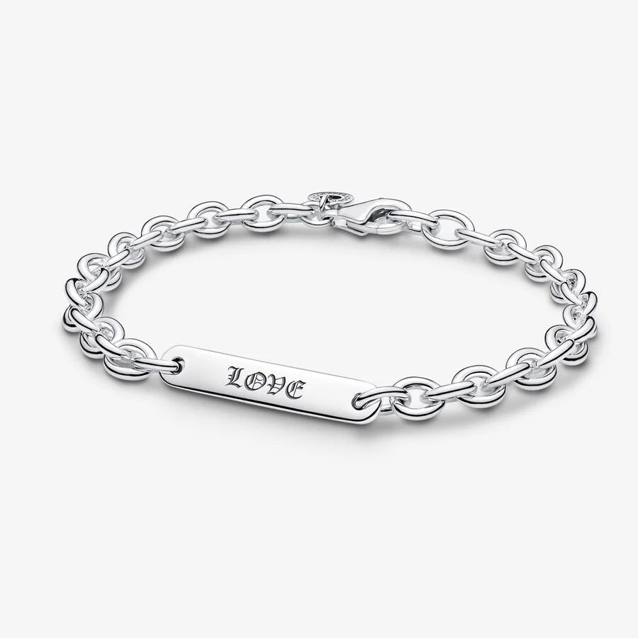 Pulseira de Elos com Barra Gravável