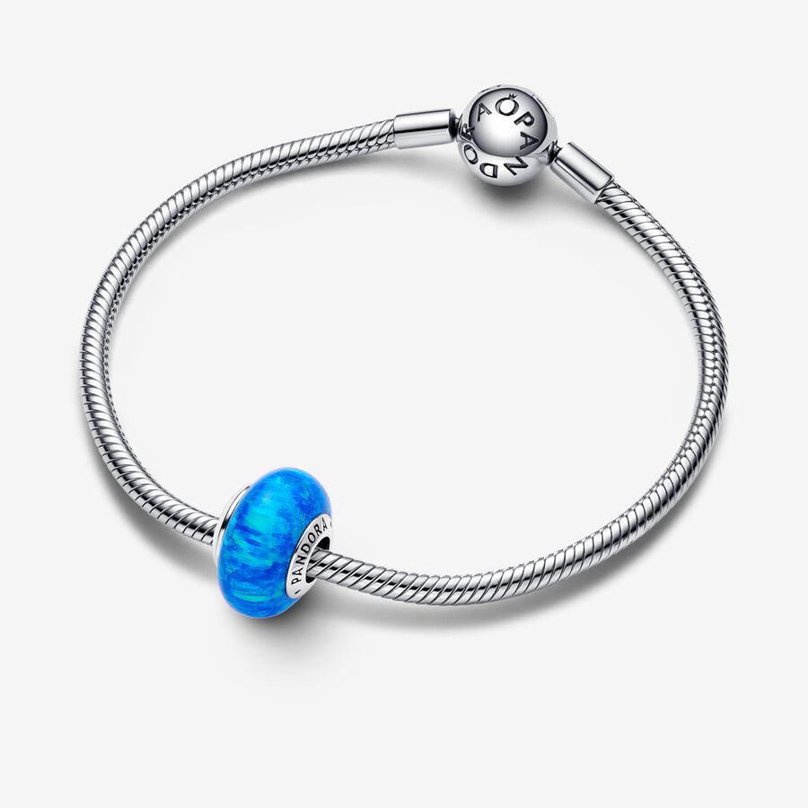 Conta Murano Opalescente Oceano Azul