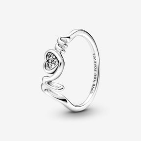 Anel Mum Pavé Heart