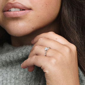 Anel Clear Heart Solitaire