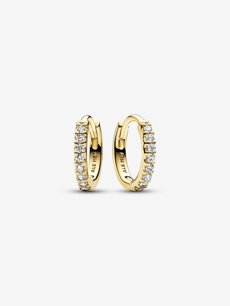Argolas Huggle Revestimento de ouro 14k