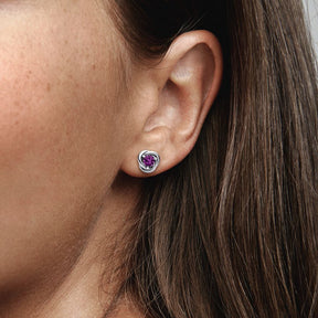 Brincos Eternity Circle Roxo