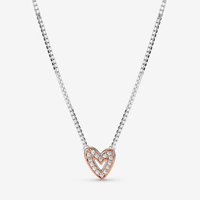 Colar Sparkling Freehand Heart
