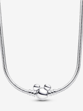 Colar Corrente Snake Mickey Disney Prata
