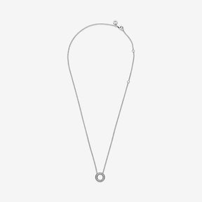 Colar Gargantilha Círculo Pavé Logótipo Pandora