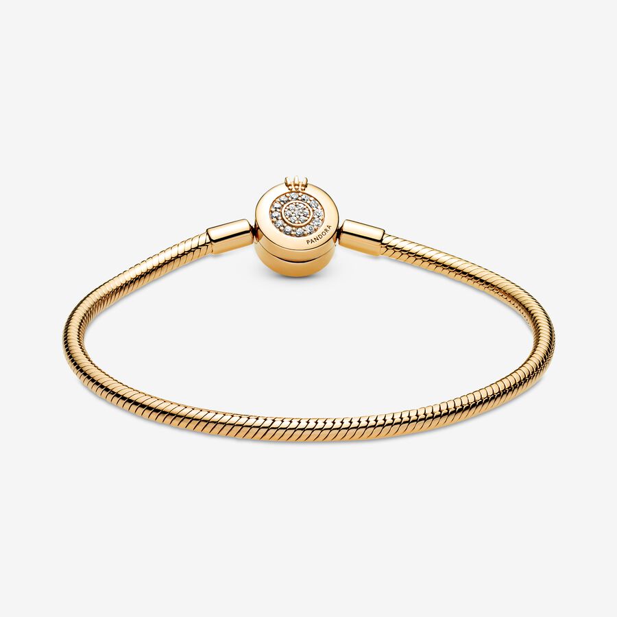 Pulseira Snake "O" Coroado Brilhante Pandora Moments