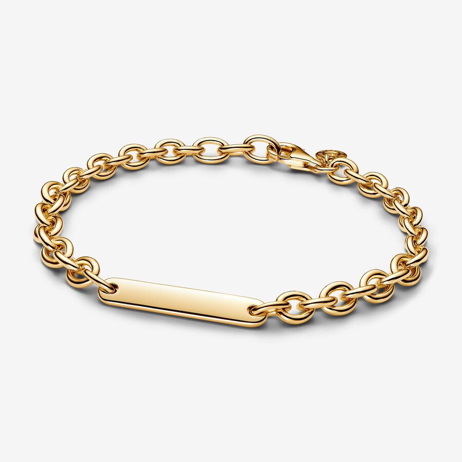 Pulseira de Elos com Barra Gravável