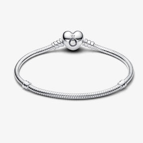 Pulseira Malha Snake e Coração Moments
