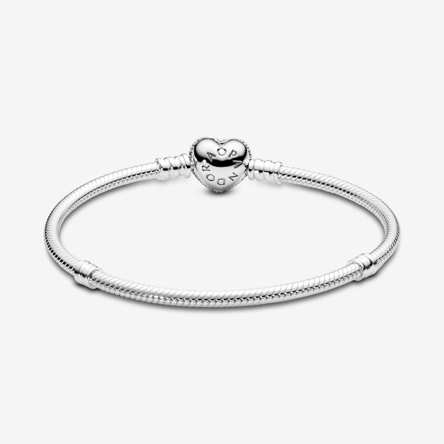 Pulseira Malha Snake e Coração Brilhante Moments