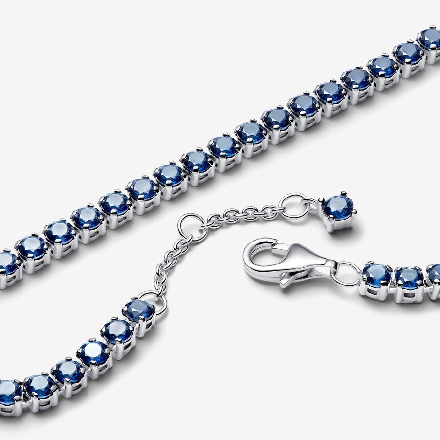 Pulseira de Ténis Azul Cintilante