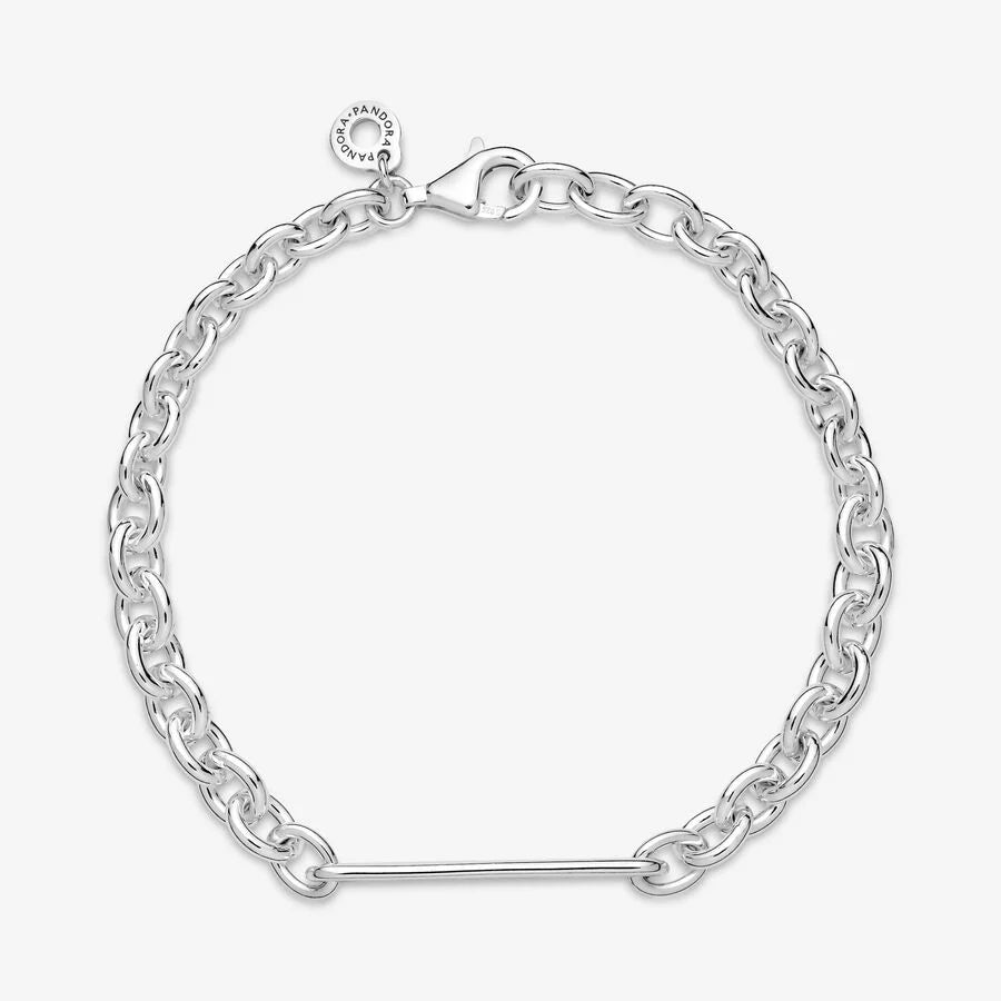 Pulseira de Elos com Barra Gravável