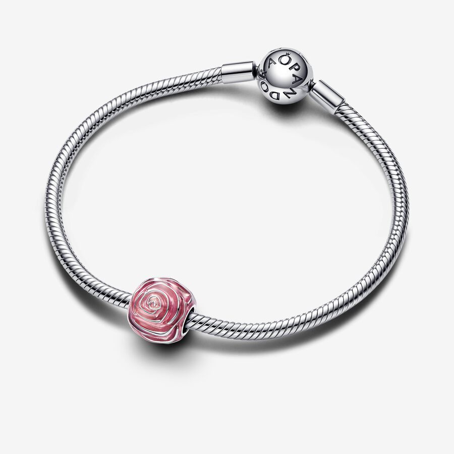 Conta Rosa em Flor Cor-de-rosa