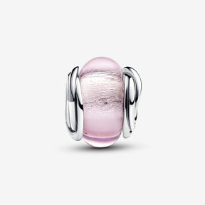 Conta Murano Cor-de-rosa com Círculo